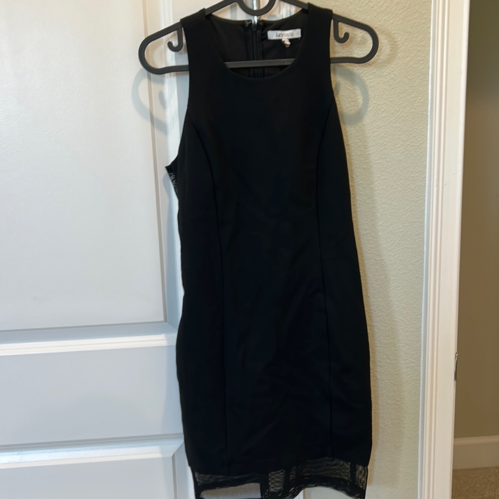 Last chance! LucyParis Black bodycon Dress with mesh accents